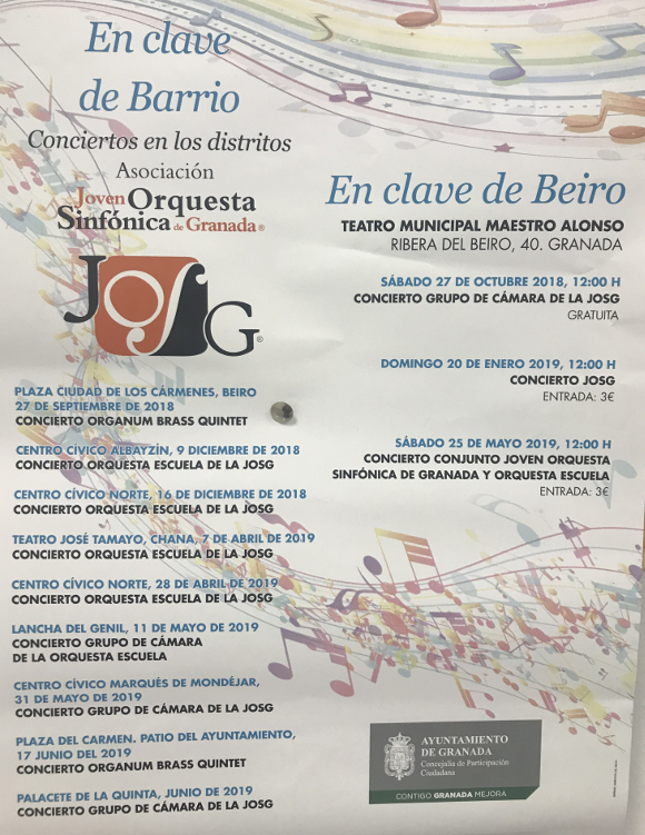 ©Ayto.Granada: Enredate: Concierto JOSG en Centro Cvico Marqus de Mondjar